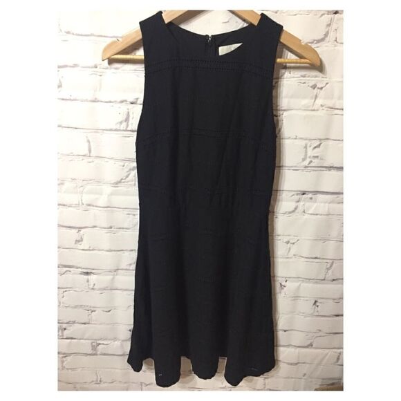 Ann Taylor size 0 black dress crochet pattern - Picture 1 of 7